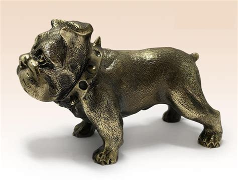 metal bulldog statue